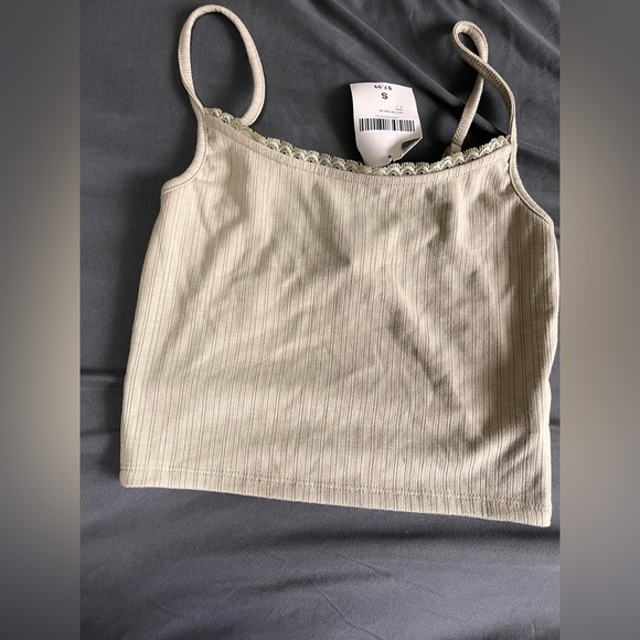 Beige Ribbed Tank Top - Picture 3 of 3